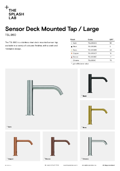 Sensor Deck Mounted Tap / Large