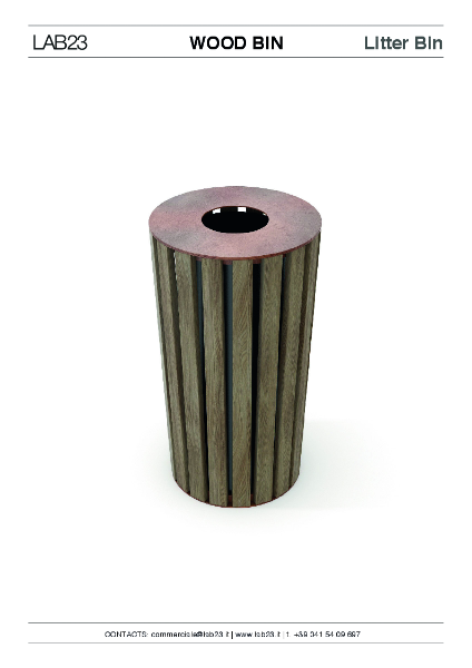 All Urban - Litter Bins - Wood - Data Sheet
