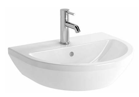 7067L003-0001- Integra Round washbasin, 55x45cm, 1 tap hole with overflow hole - Washbasin