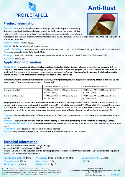 Protectapeel Anti-Rust TDS