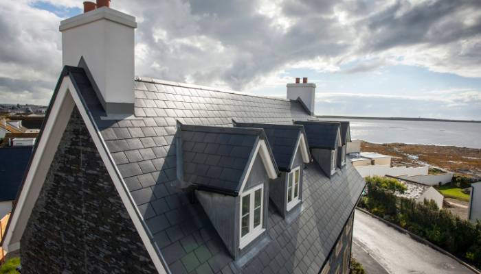 Knock Rushen housing estate features Cedral Rivendale slates