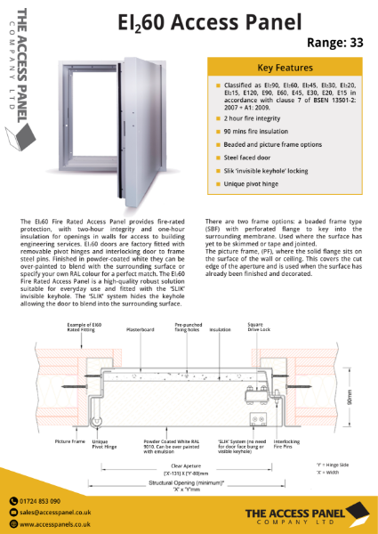 EI60 Access Panel