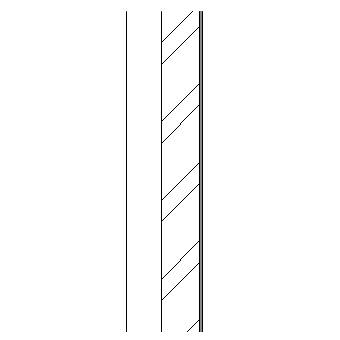 Composite insulated metal cladding panel, steel frame and plasterboard lining