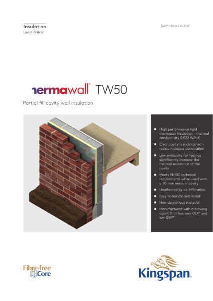 Thermawall TW50 Cavity Wall Board - 10/22