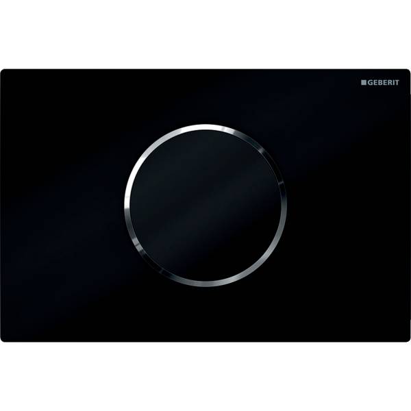 WC flush control with electronic flush actuation, battery operation, dual flush, flush plate Sigma10, automatic/touchless