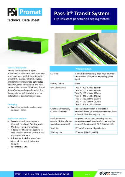 TDS023 - V2.0 - Pass it Transit System - Nov 2024