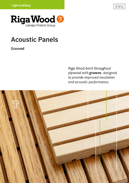 Plywood Acoustic Panels - Grooved - Datasheet - Riga Wood