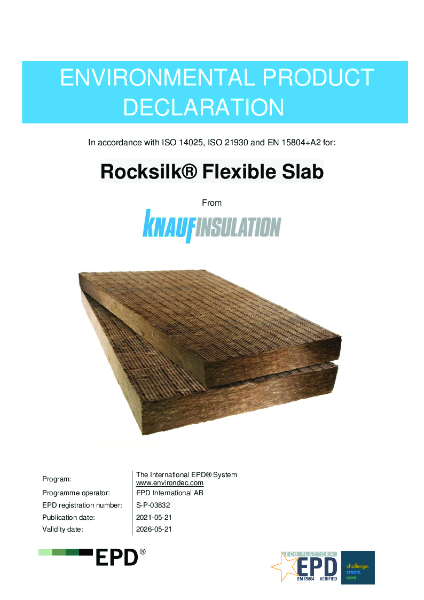  Knauf Insulation Rocksilk Flexible Slab EPD S-P-03832