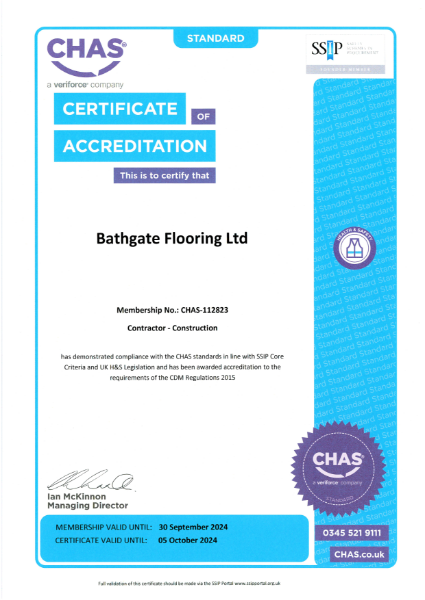 CHAS Certificate of Accreditation