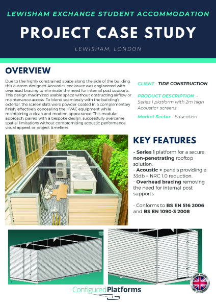 Series 1 with Acoustic + & Overhead bracing - Lewisham Exchange