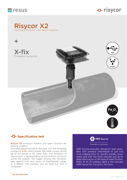 Risycor X2-fix set Technical Datasheet EN V4 00