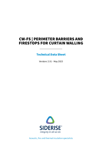 Siderise CW-FS | Perimeter Barriers and Firestops for Curtain Walling – Technical Data v2.01