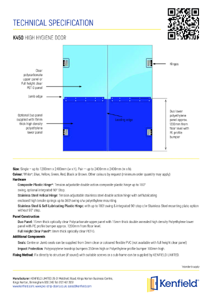 K450 Technical Specification