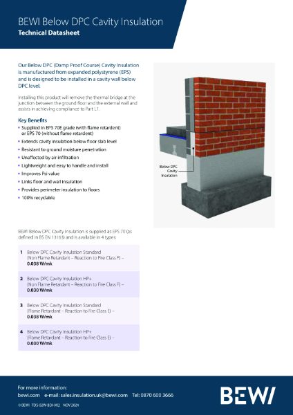 BEWI Below DPC Cavity Insulation