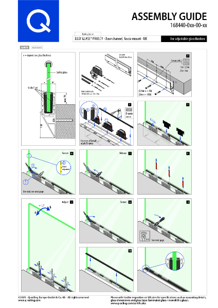 Easy Glass Prime Y - fascia mount - Manual
