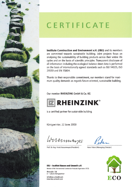 Sustainable Building Certificate