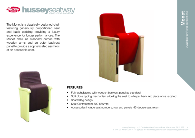 Monet Chair- Product Specification