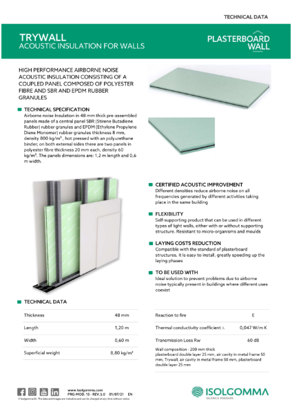 Trywall Data Sheet