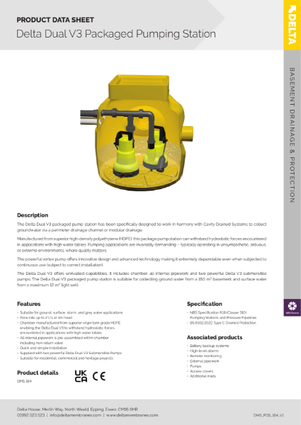 Delta Dual V3 Packaged Pumping Station Product Data Sheet