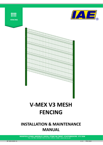 Vmex-V3 Installation and maintenance manual