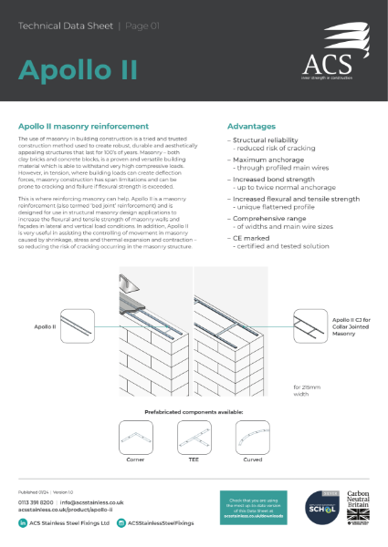 ACS Apollo II Masonry Reinforcement