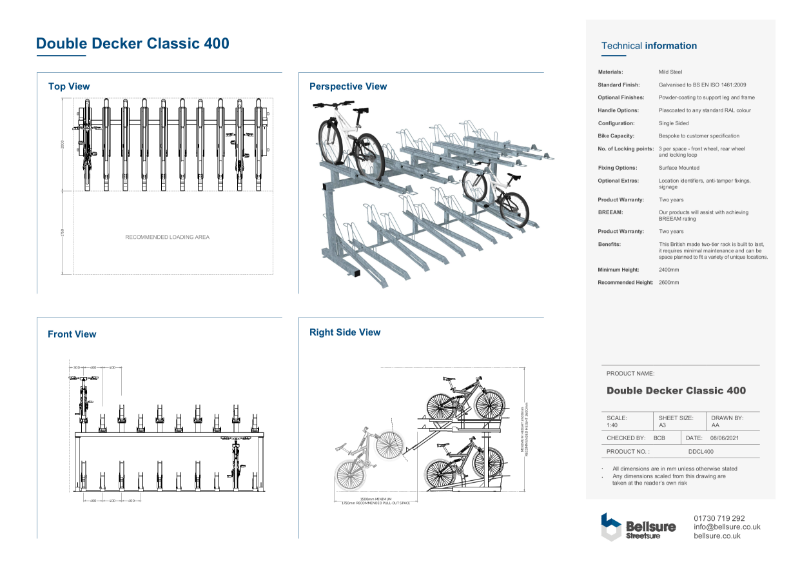 Double Decker Classic 400 Technical Sheet