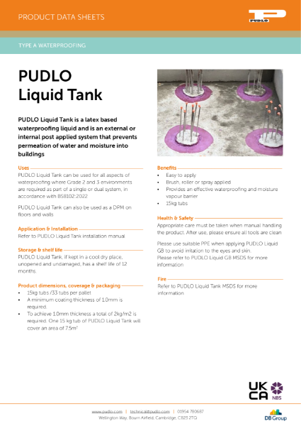 PUDLO Liquid Tank Technical Datasheet