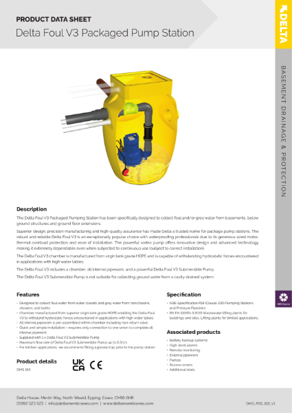 Delta Foul V3 Packaged Pump Station