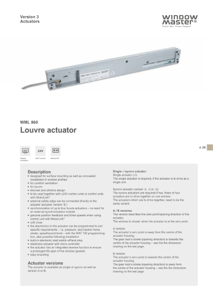 WML 860 Data Sheet