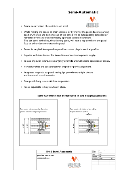 MG100 Semi Electric Data Sheet