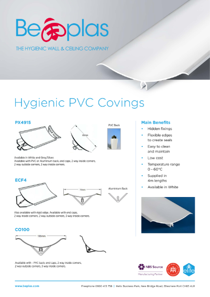 Beplas Elite Hygienic PVC Covings