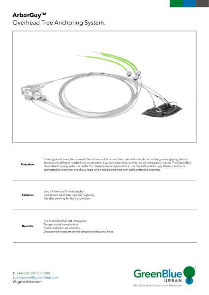 GBU Arborguy Overhead Anchor Datasheet