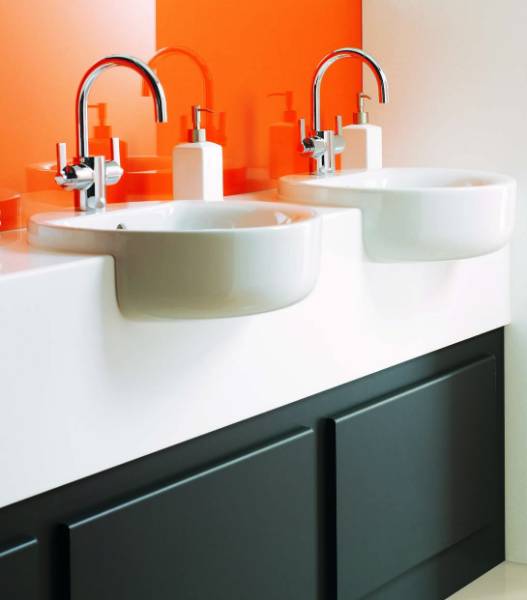 Vanities | Solid Surface H2 Profile, Factory Plumbed