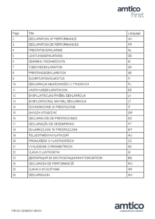 Declaration of Performance (EU CE Marking) - Amtico First