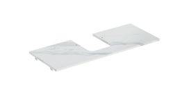 Geberit ONE washtop, with cut-out, stoneware, for lay-on washbasin, bowl shape - Stone Countertop