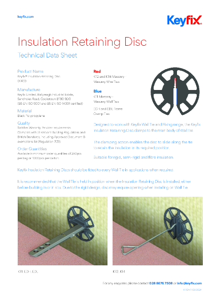 Keyfix KIRD Insulation Retaining Disc
