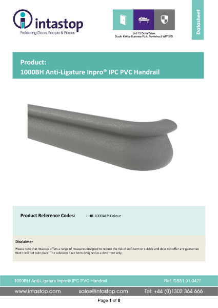 Data Sheet - 1000BH Handrail