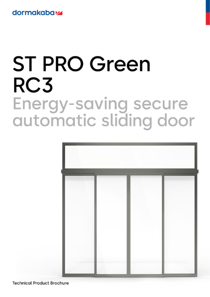ST Pro Green RC3 - Energy-saving secure automatic sliding door