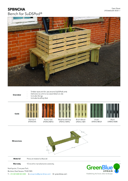 SuDPod Bench datasheet