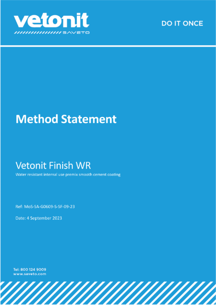 Method Statement - Vetonit Finish WR