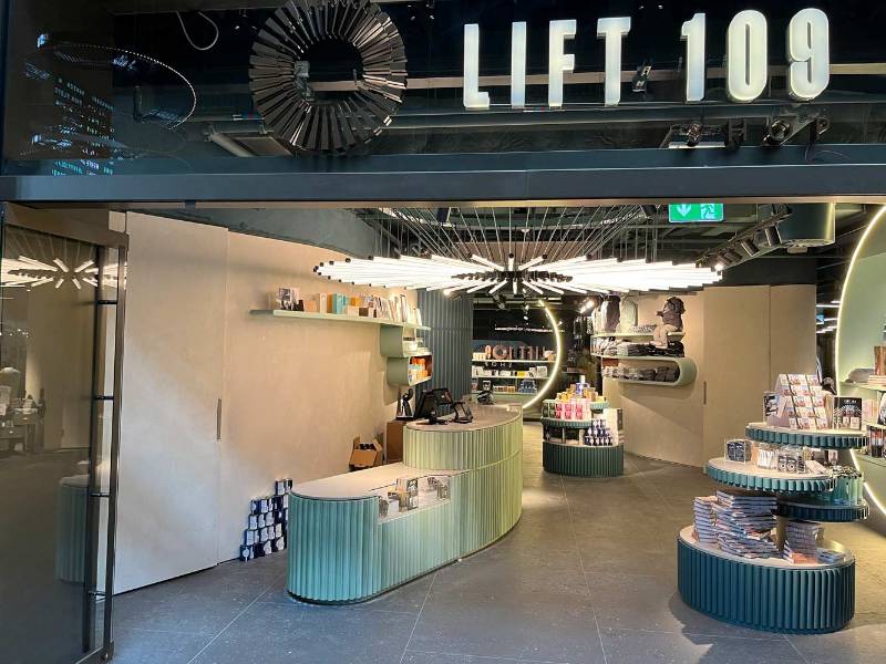 Concrete Reception Desk at Lift 109, Battersea