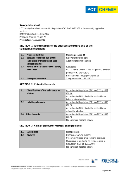 MSDS V2.0 ZE Bonding agent