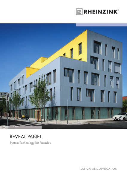 Rheinzink Reveal Panel - Zinc System technology for Facades