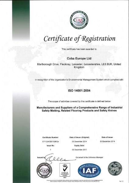 ISO 14001:2004 Certificate