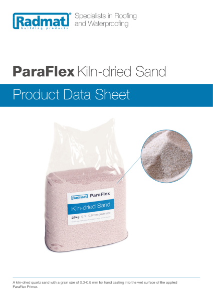 ParaFlex Kiln-Dried Sand Product Data Sheet