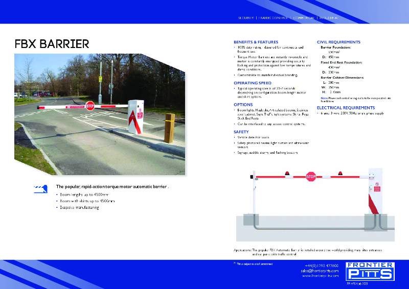 Automatic FBX Rising Arm Barrier