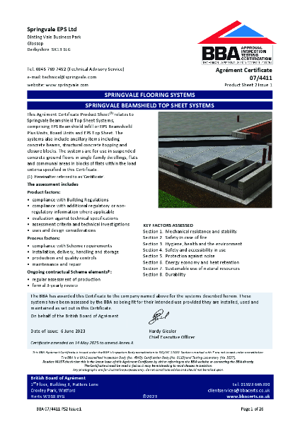 BBA Agrément Certificate