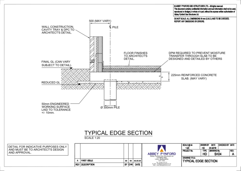 Typical section - HD-Treesafe - Straight edge - Non Voided