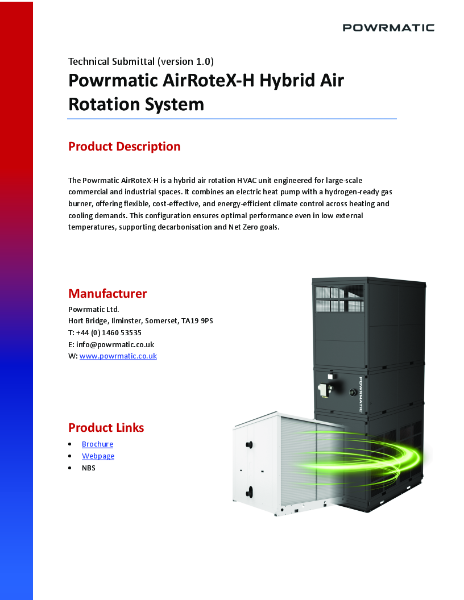 Powrmatic AirRoteX-H Technical Specification