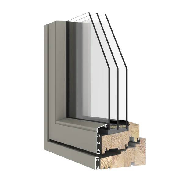 P41A Outward Opening Alu-Clad Window - Triple Glazed Window